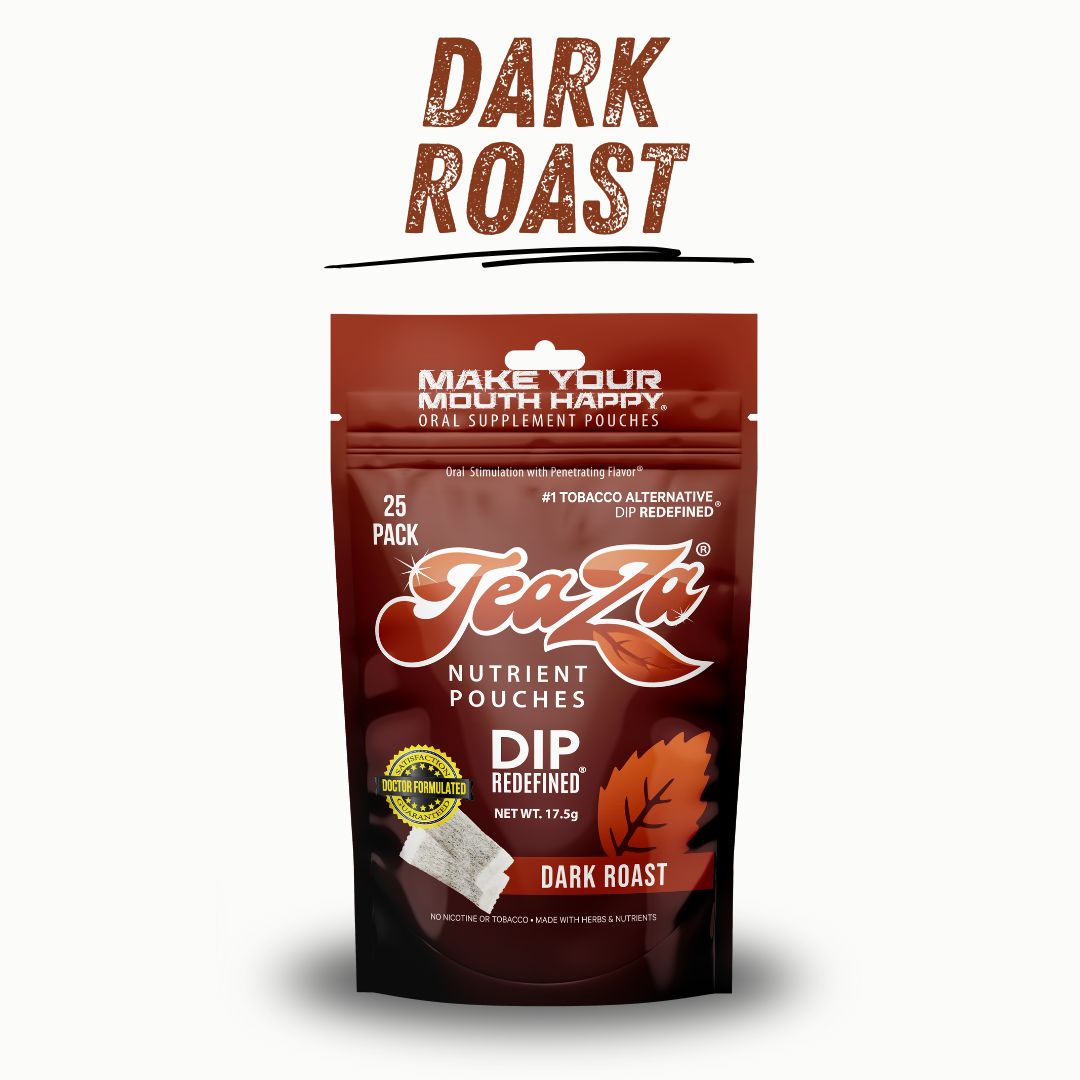 TeaZa Dark Roast energy pouch bag