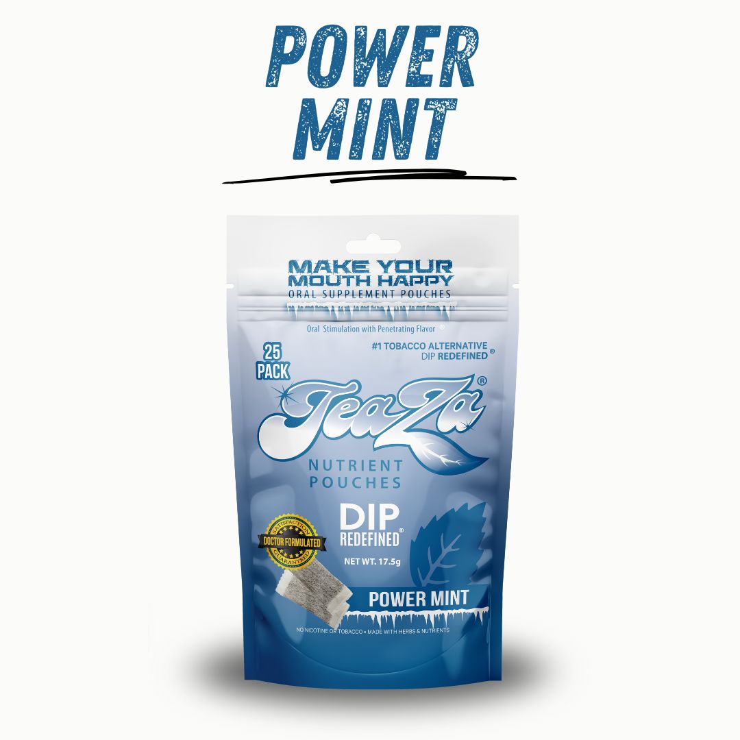 TeaZa Power Mint nutrient pouch 25-pack bag